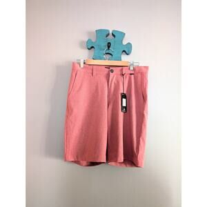 Travis Mathew Sand Harbor Golf Shorts Mens 30 Heather Garnet Rose Pink NWT